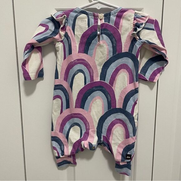 TEA Collection distressed rainbow one piece romper - Picture 4 of 4